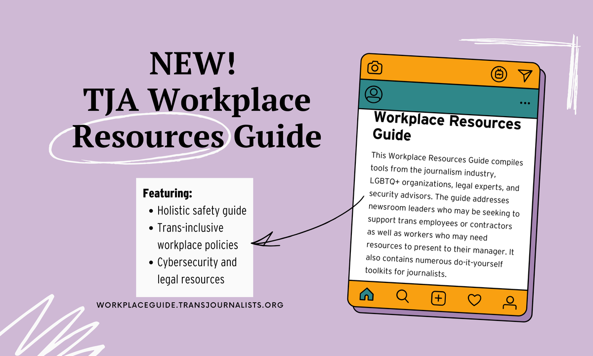 Image showing NEW! TJA Workplace Resources Guide. An image of a webpage.